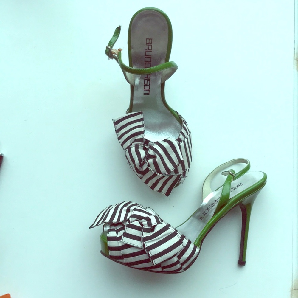 Bruno Frisoni sling back bow pumps
